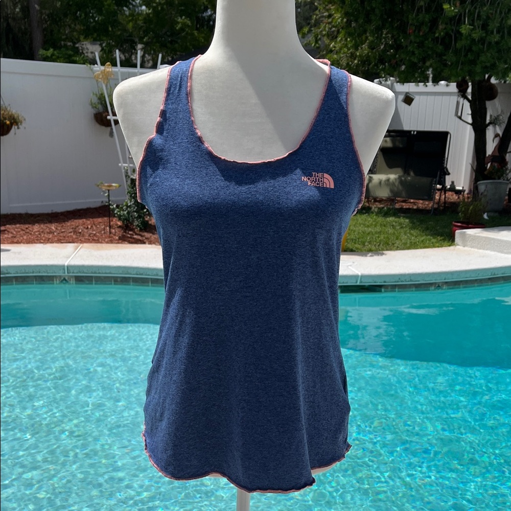 The North Face Women's Navy and Pink Trim Tank Top